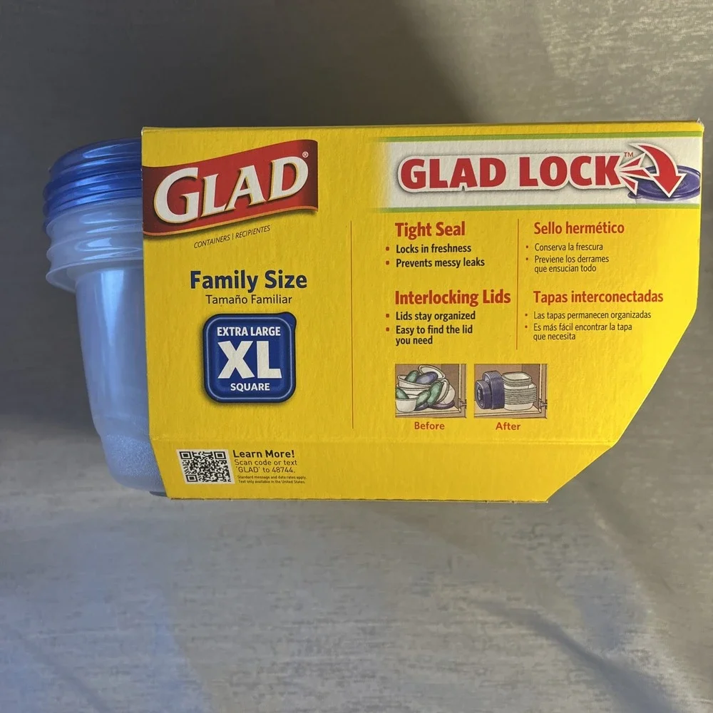 Glad 104 oz oz Clear Food Storage Container 3 pk